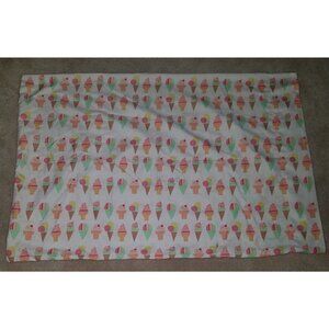 Pillowfort Ice Cream Cone Pillowcase Bedding Replacement 20x29 Pink Green Brown